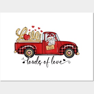 Load Of Love Gnome Valentine Day Truck Love Posters and Art